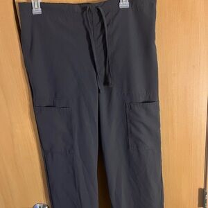 Womens dark grey hospital style scrub pants